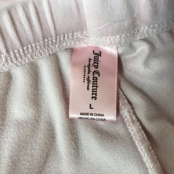 JUICY COUTURE - WOMEN'S LARGE PINK VELOUR JOGGER PANTS Y2K BUM SPELL OUT - Picture 3 of 3
